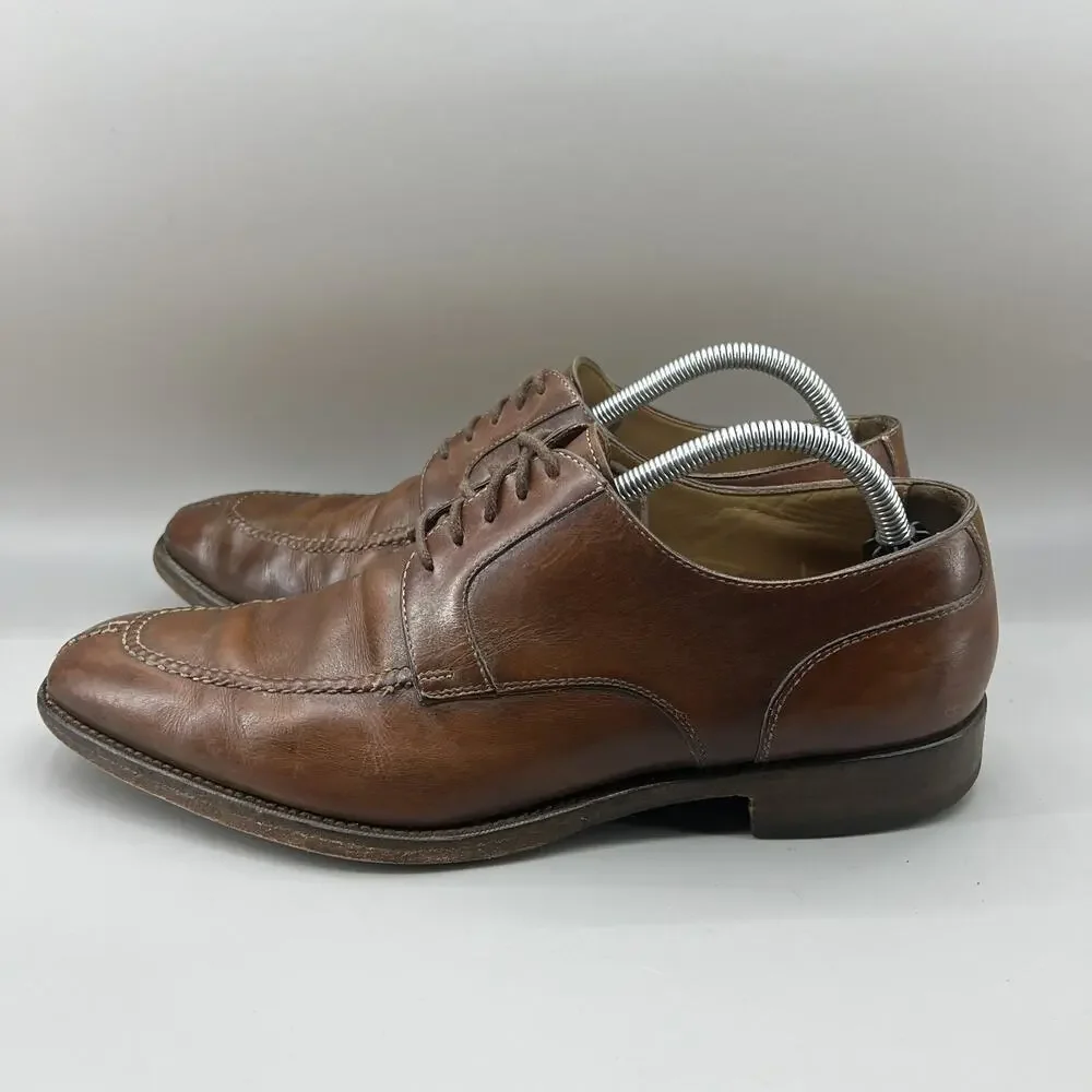 Paul Stuart Cap Split Toe Oxford Men Size 10.5 A Brown Leather Lace Up Low Shoes